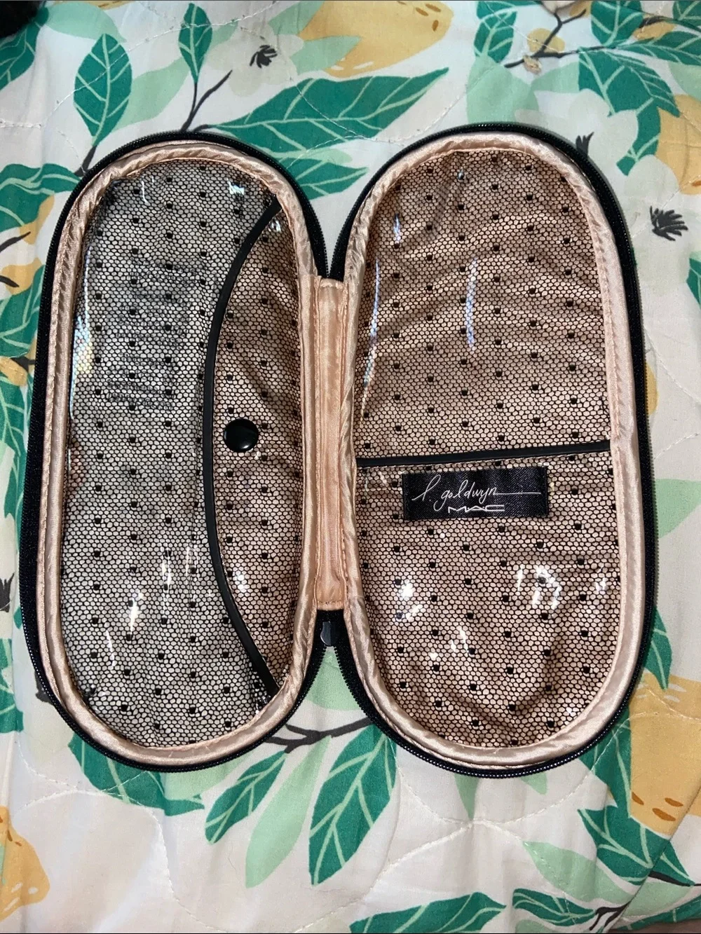 MAC x LIZ GOLDWYN LEOPARD CASE Makeup Brush Travel Pouch NWOT